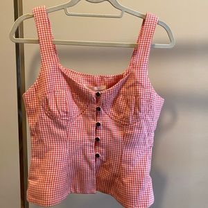 Mara Hoffman Bustier Style Houndstooth Top